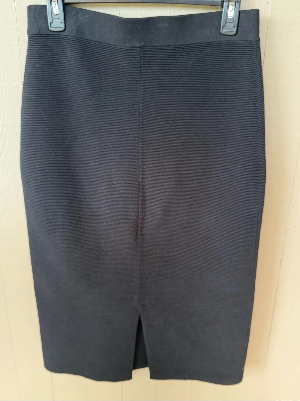 Uniqlo Ribbed‎ Knit Pencil Skirt - Black Sz 10